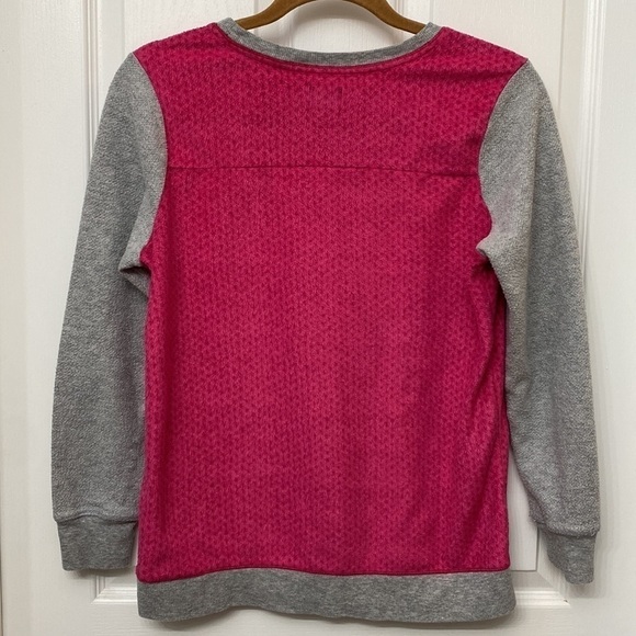 Simply Vera Vera Wang Sweatshirt Pink Gray Heart Small - Picture 6 of 9